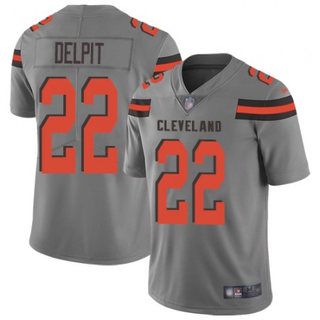 Nike Browns #22 Grant Delpit Gray Youth Stitched NFL Limited Inverted Legend Jersey