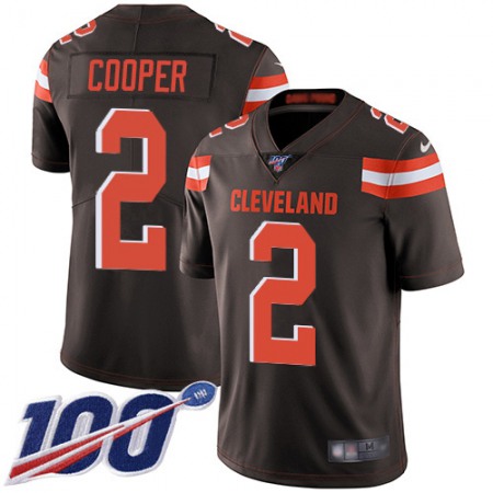 Nike Browns #2 Amari Cooper Brown Team Color Youth Stitched NFL 100th Season Vapor Limited Jersey