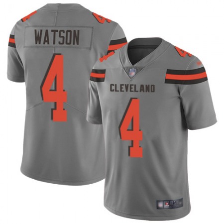 Nike Browns #4 Deshaun Watson Gray Youth Stitched NFL Limited Inverted Legend Jersey