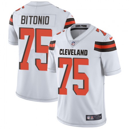 Nike Browns #75 Joel Bitonio White Youth Stitched NFL Vapor Untouchable Limited Jersey