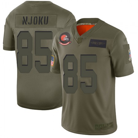 Nike Browns #85 David Njoku Camo Youth Stitched NFL Limited 2019 Salute to Service Jersey