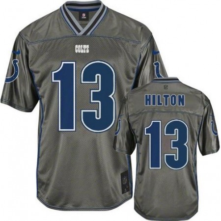 Nike Colts #13 T.Y. Hilton Grey Youth Stitched NFL Elite Vapor Jersey
