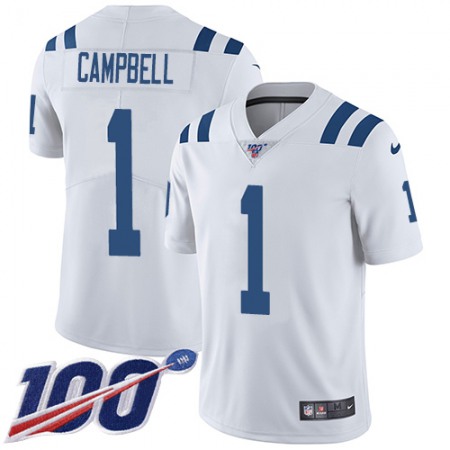 Nike Colts #1 Parris Campbell White Youth Stitched NFL 100th Season Vapor Limited Jersey