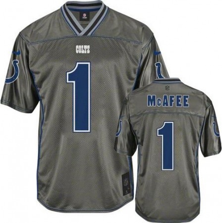 Nike Colts #1 Pat McAfee Grey Youth Stitched NFL Elite Vapor Jersey