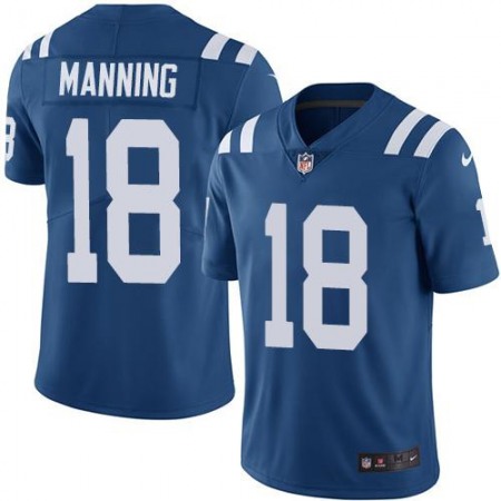 Nike Colts #18 Peyton Manning Royal Blue Team Color Youth Stitched NFL Vapor Untouchable Limited Jersey