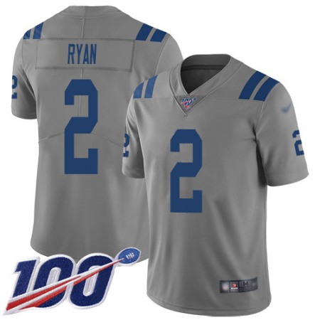 Nike Colts #2 Matt Ryan Gray Youth Stitched NFL Limited Inverted Legend 100th Season Jersey