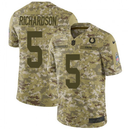 Nike Colts #5 Anthony Richardson Camo Youth Stitched NFL Limited 2018 Salute To Service Jersey