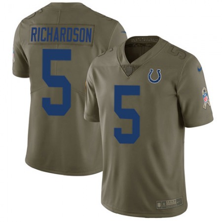 Nike Colts #5 Anthony Richardson Olive Youth Stitched NFL Limited 2017 Salute to Service Jersey