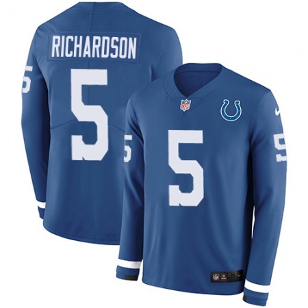 Nike Colts #5 Anthony Richardson Royal Blue Team Color Youth Stitched NFL Limited Therma Long Sleeve Jersey