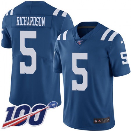 Nike Colts #5 Anthony Richardson Royal Blue Youth Stitched NFL Limited Rush 100th Season Jersey