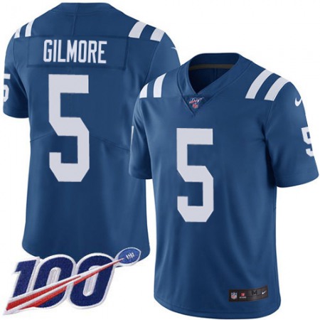 Nike Colts #5 Stephon Gilmore Royal Blue Team Color Youth Stitched NFL 100th Season Vapor Limited Jersey