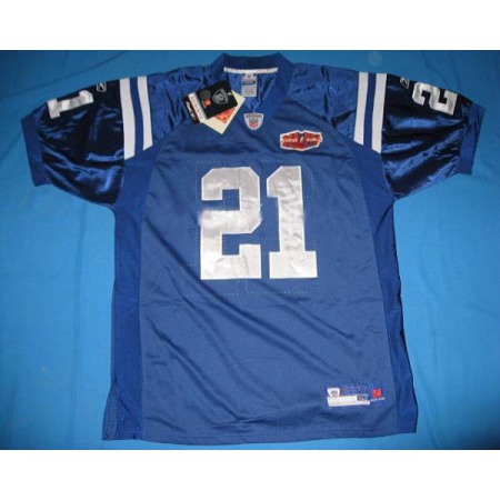 Colts #21 Bob Sanders Blue With Super Bowl Patch Stitched Youth NFL Jersey