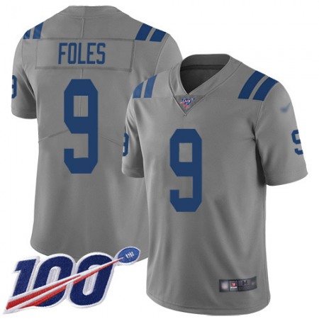 Nike Colts #9 Nick Foles Gray Youth Stitched NFL Limited Inverted Legend 100th Season Jersey