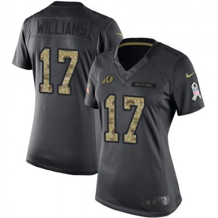 Nike Commanders #17 Doug Williams Black Women's Stitched NFL Limited 2016 Salute to Service Jersey