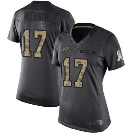 Nike Commanders #17 Terry McLaurin Black Women's Stitched NFL Limited 2016 Salute to Service Jersey