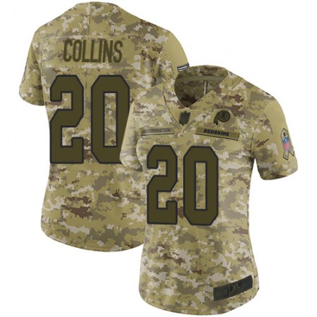 Nike Commanders #20 Landon Collins Camo Women's Stitched NFL Limited 2018 Salute to Service Jersey