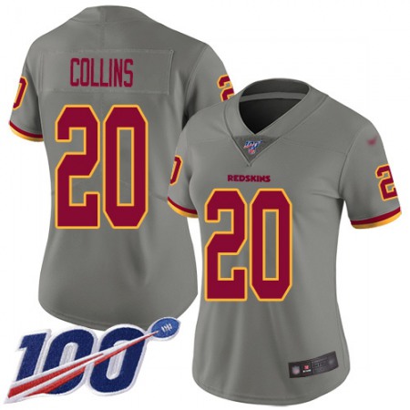 Nike Commanders #20 Landon Collins Gray Women's Stitched NFL Limited Inverted Legend 100th Season Jersey