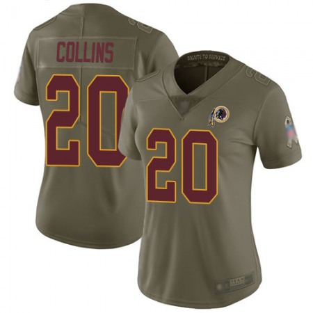 Nike Commanders #20 Landon Collins Olive Women's Stitched NFL Limited 2017 Salute to Service Jersey