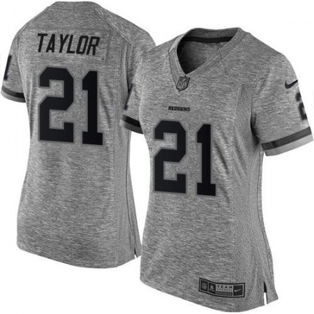 Nike Commanders #21 Sean Taylor Gray Women's Stitched NFL Limited Gridiron Gray Jersey