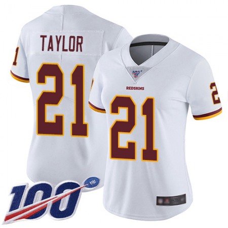 Nike Commanders #21 Sean Taylor White Women's Stitched NFL 100th Season Vapor Limited Jersey