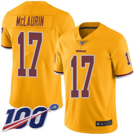 Nike Commanders #17 Terry McLaurin Gold Youth Stitched NFL Limited Rush 100th Season Jersey
