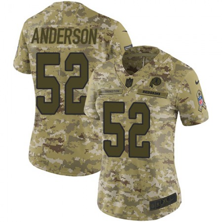 Nike Commanders #52 Ryan Anderson Camo Women's Stitched NFL Limited 2018 Salute to Service Jersey