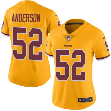 Nike Commanders #52 Ryan Anderson Gold Women's Stitched NFL Limited Rush Jersey