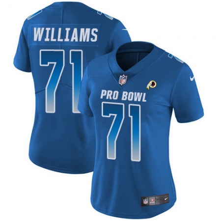 Nike Commanders #71 Trent Williams Royal Women's Stitched NFL Limited NFC 2018 Pro Bowl Jersey