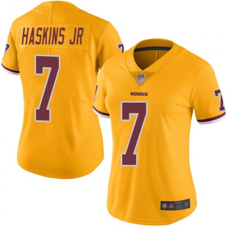 Nike Commanders #7 Dwayne Haskins Jr Gold Women's Stitched NFL Limited Rush Jersey