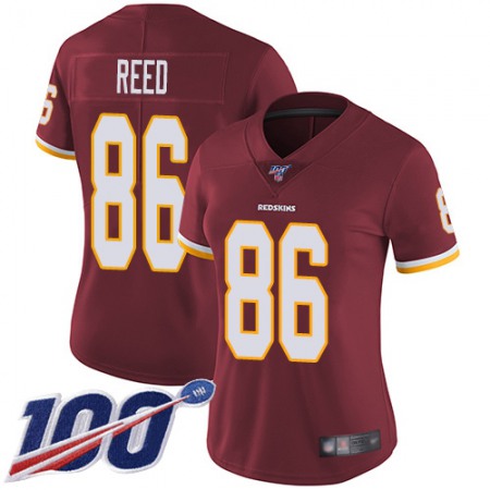 Nike Commanders #86 Jordan Reed Burgundy Red Team Color Women's Stitched NFL 100th Season Vapor Limited Jersey