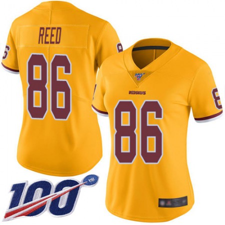 Nike Commanders #86 Jordan Reed Gold Women's Stitched NFL Limited Rush 100th Season Jersey