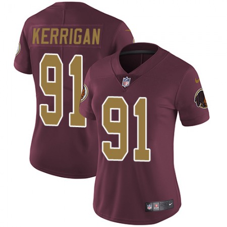 Nike Commanders #91 Ryan Kerrigan Burgundy Red Alternate Women's Stitched NFL Vapor Untouchable Limited Jersey
