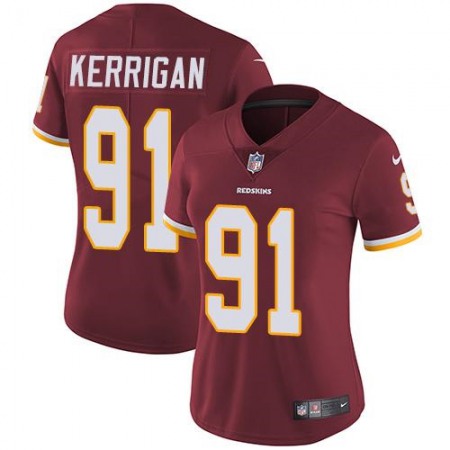 Nike Commanders #91 Ryan Kerrigan Burgundy Red Team Color Women's Stitched NFL Vapor Untouchable Limited Jersey