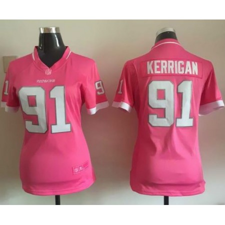 Nike Commanders #91 Ryan Kerrigan Pink Women's Stitched NFL Elite Bubble Gum Jersey