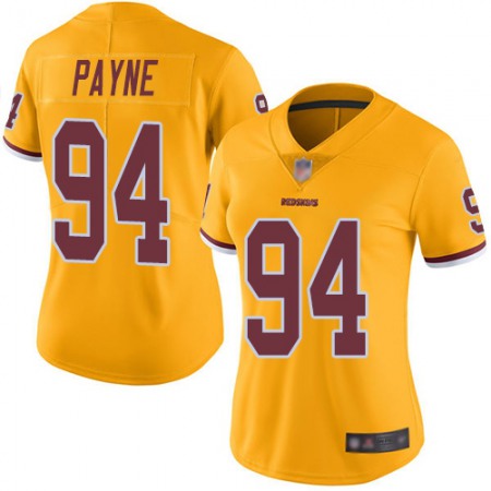 Nike Commanders #94 Da'Ron Payne Gold Women's Stitched NFL Limited Rush Jersey