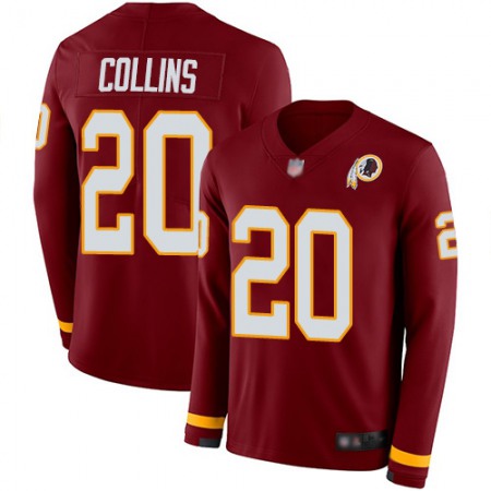 Nike Commanders #20 Landon Collins Burgundy Red Team Color Youth Stitched NFL Limited Therma Long Sleeve Jersey