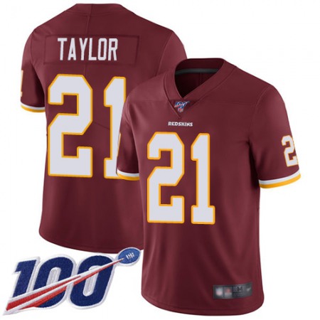 Nike Commanders #21 Sean Taylor Burgundy Red Team Color Youth Stitched NFL 100th Season Vapor Limited Jersey