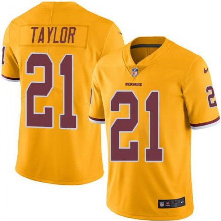 Nike Commanders #21 Sean Taylor Gold Youth Stitched NFL Limited Rush Jersey