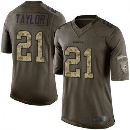 Nike Commanders #21 Sean Taylor Green Youth Stitched NFL Limited 2015 Salute to Service Jersey