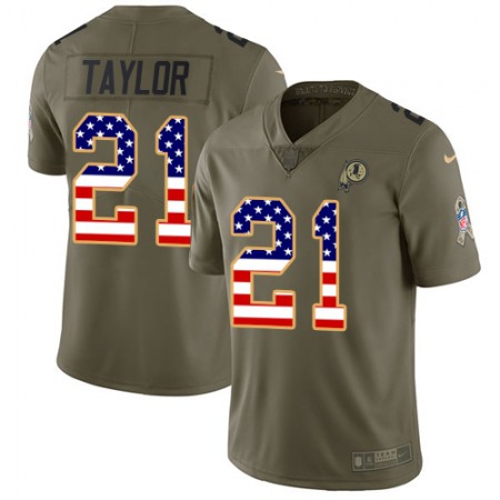Nike Commanders #21 Sean Taylor Olive/USA Flag Youth Stitched NFL Limited 2017 Salute to Service Jersey