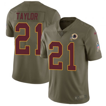 Nike Commanders #21 Sean Taylor Olive Youth Stitched NFL Limited 2017 Salute to Service Jersey