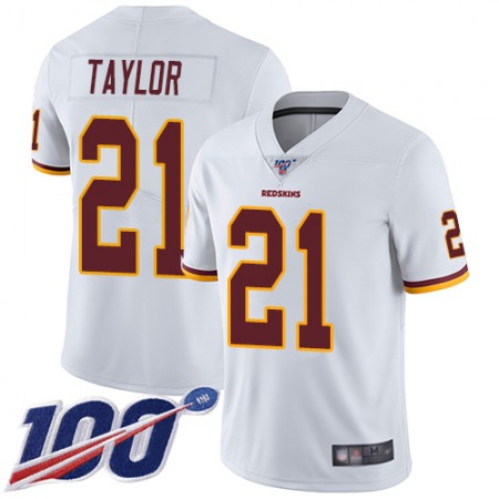 Nike Commanders #21 Sean Taylor White Youth Stitched NFL 100th Season Vapor Limited Jersey