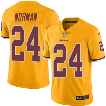Nike Commanders #24 Josh Norman Gold Youth Stitched NFL Limited Rush Jersey