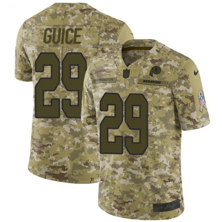 Nike Commanders #29 Derrius Guice Camo Youth Stitched NFL Limited 2018 Salute to Service Jersey
