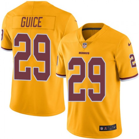 Nike Commanders #29 Derrius Guice Gold Youth Stitched NFL Limited Rush Jersey