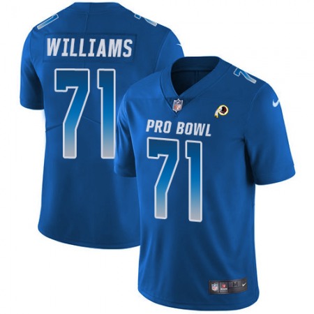 Nike Commanders #71 Trent Williams Royal Youth Stitched NFL Limited NFC 2018 Pro Bowl Jersey