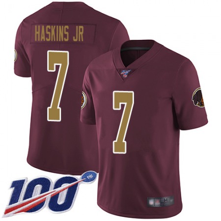 Nike Commanders #7 Dwayne Haskins Jr Burgundy Red Alternate Youth Stitched NFL 100th Season Vapor Limited Jersey