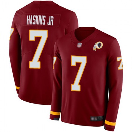 Nike Commanders #7 Dwayne Haskins Jr Burgundy Red Team Color Youth Stitched NFL Limited Therma Long Sleeve Jersey