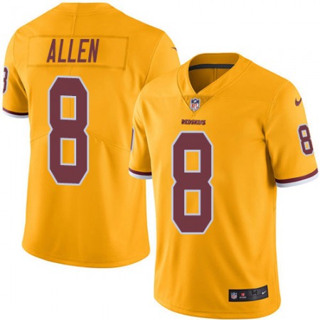 Nike Commanders #8 Kyle Allen Gold Youth Stitched NFL Limited Rush Jersey