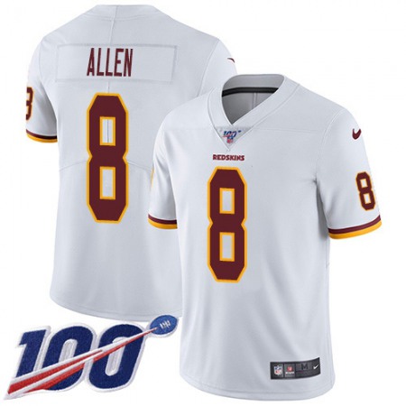 Nike Commanders #8 Kyle Allen White Youth Stitched NFL 100th Season Vapor Untouchable Limited Jersey